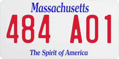 MA license plate 484AO1
