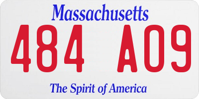 MA license plate 484AO9
