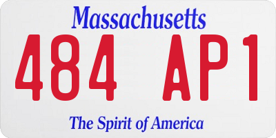 MA license plate 484AP1