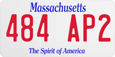 MA license plate 484AP2