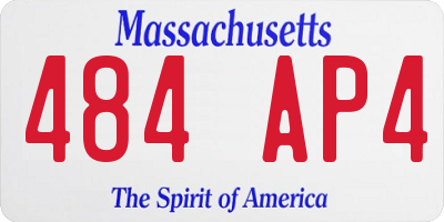 MA license plate 484AP4