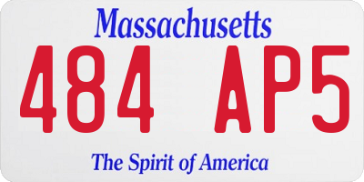 MA license plate 484AP5