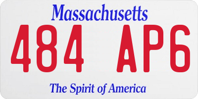 MA license plate 484AP6