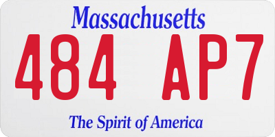 MA license plate 484AP7
