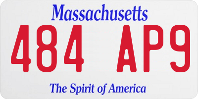 MA license plate 484AP9
