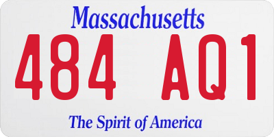 MA license plate 484AQ1