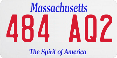 MA license plate 484AQ2