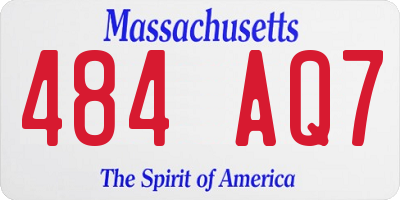 MA license plate 484AQ7