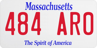 MA license plate 484AR0