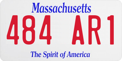 MA license plate 484AR1