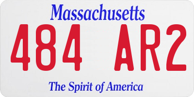MA license plate 484AR2