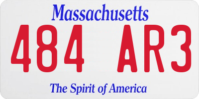 MA license plate 484AR3