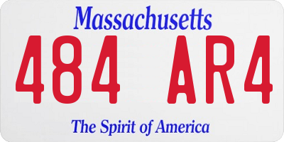 MA license plate 484AR4