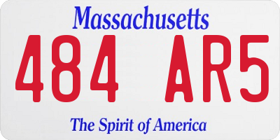 MA license plate 484AR5