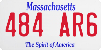 MA license plate 484AR6