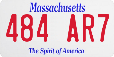 MA license plate 484AR7
