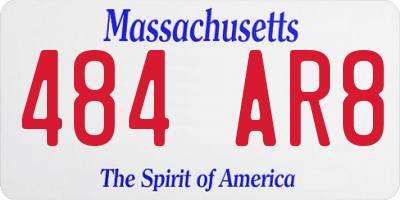 MA license plate 484AR8
