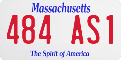 MA license plate 484AS1
