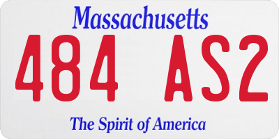 MA license plate 484AS2