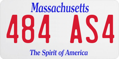 MA license plate 484AS4