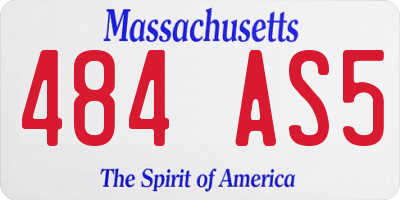 MA license plate 484AS5