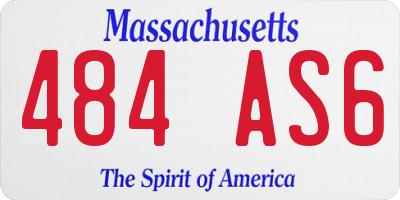 MA license plate 484AS6