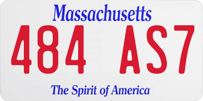 MA license plate 484AS7