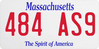 MA license plate 484AS9