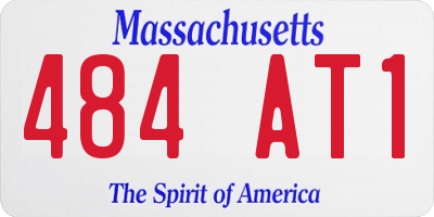 MA license plate 484AT1