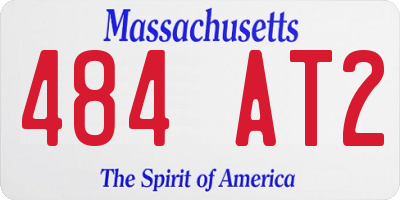 MA license plate 484AT2