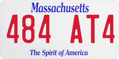 MA license plate 484AT4