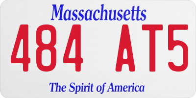 MA license plate 484AT5