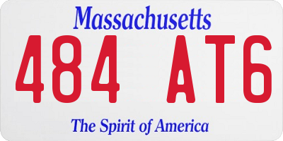 MA license plate 484AT6