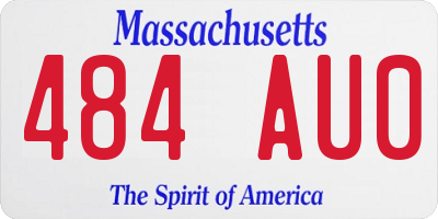 MA license plate 484AU0