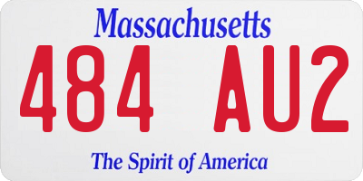MA license plate 484AU2