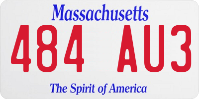 MA license plate 484AU3