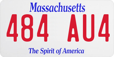 MA license plate 484AU4