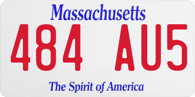MA license plate 484AU5