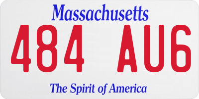MA license plate 484AU6