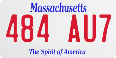 MA license plate 484AU7