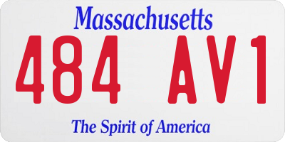 MA license plate 484AV1