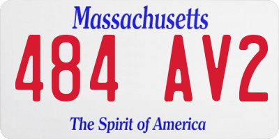 MA license plate 484AV2