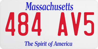 MA license plate 484AV5
