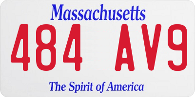 MA license plate 484AV9