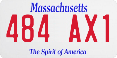 MA license plate 484AX1