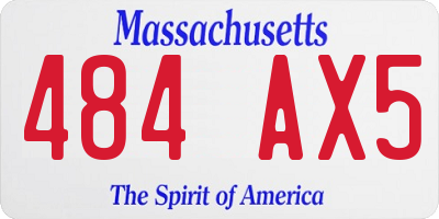 MA license plate 484AX5