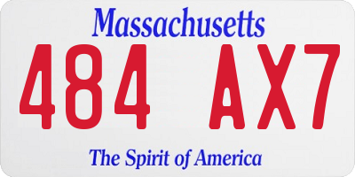 MA license plate 484AX7