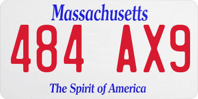 MA license plate 484AX9