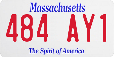 MA license plate 484AY1