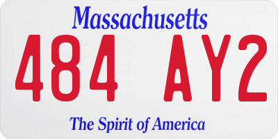 MA license plate 484AY2